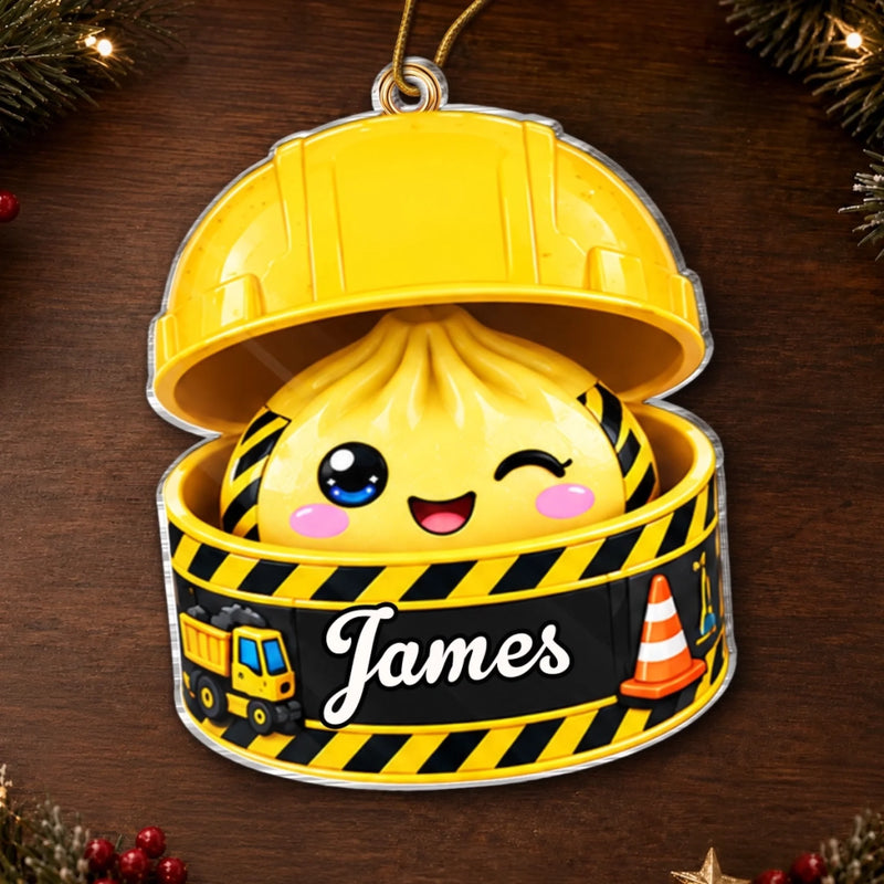 Custom Dumpling Squishy Acrylic Ornament - Personalized Christmas Birthday Gifts For Kids - Squish Into The Holidays