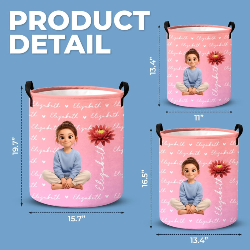 Custom Photo Laundry Basket - Personalized Birthday Gifts For Kids - Little Joys Big Smiles
