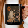 Custom Photo Funny Black Mug - Personalized Halloween Birthday Gifts For Dog Cat Lovers, Dog Dad And Mom, Cat Owners - Boos, Brews And Barks