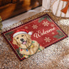 Custom Photo Home Decor Decorative Mat - Personalized  Christmas Birthday Gifts For Dog Cat Lovers, Dog Dad And Mom, Cat Owners - Festive Paws Have Arrived