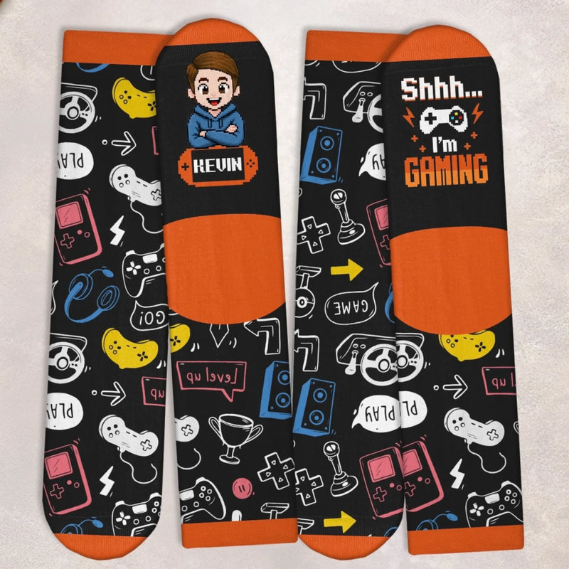 Custom Gamer Crew Socks - Personalized Birthday Gifts For Gamers, Game Lovers, Gaming
Fans, Family - Ready For The Next Level