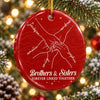 Custom Ceramic Ornament - Personalized Christmas Birthday Gifts For Mom, Dad, Brother, Sister - From Childhood Memories To Forever