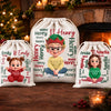 Custom Drawstring Gift Bag - Personalized Christmas Birthday Gifts For Mom, Dad, Brother, Sister - Merry Little Moments