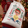 Custom Drawstring Gift Bag - Personalized Christmas Birthday Gifts For Mom, Dad, Brother, Sister - Merry Little Moments