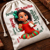 Custom Photo Drawstring Gift Bag - Personalized Christmas Birthday Gifts For Mom, Dad, Brother, Sister - Joyful Days Cozy Nights