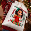 Custom Photo Drawstring Gift Bag - Personalized Christmas Birthday Gifts For Mom, Dad, Brother, Sister - Joyful Days Cozy Nights