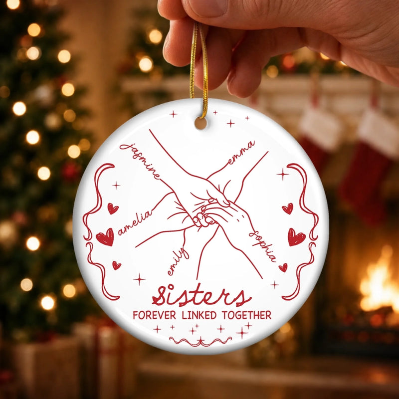 Custom Ceramic Ornament - Personalized Christmas Birthday - Gifts For Mom, Dad, Brother, Sister - A Lifetime Of Laughter And Love