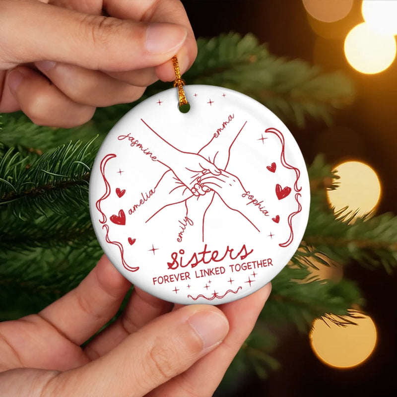 Custom Ceramic Ornament - Personalized Christmas Birthday - Gifts For Mom, Dad, Brother, Sister - A Lifetime Of Laughter And Love