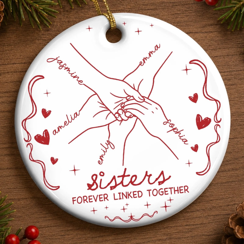 Custom Ceramic Ornament - Personalized Christmas Birthday - Gifts For Mom, Dad, Brother, Sister - A Lifetime Of Laughter And Love