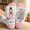 Custom Shh I'm Reading Crew Socks - Personalized Bookish Gifts For Book Lovers, Bookworms, Readers - Lost In My Own Magical World