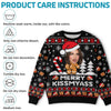 Custom Photo Funny Ugly Sweatshirt - Personalized Christmas Birthday Gifts For Wife, Daughter, Besties, Sisters, Granddaughter, Grandma, Mom, Yourself - Merry Kissmyass Era