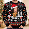 Custom Photo Funny Ugly Sweatshirt - Personalized Christmas Birthday Gifts For Wife, Daughter, Besties, Sisters, Granddaughter, Grandma, Mom, Yourself - Merry Kissmyass Era