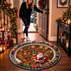 Custom Quilted Round Mat - Personalized Christmas Birthday Gifts For Mom, Dad, Brother, Sister - Sweet Holiday Joy Starts Here