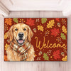 Custom Photo Home Decor Decorative Mat - Personalized  Christmas Birthday Gifts For Dog Cat Lovers, Dog Dad And Mom, Cat Owners - Leave With A Wag