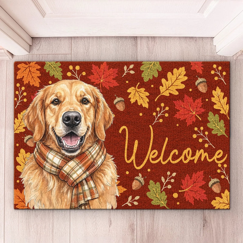 Custom Photo Home Decor Decorative Mat - Personalized  Christmas Birthday Gifts For Dog Cat Lovers, Dog Dad And Mom, Cat Owners - Leave With A Wag