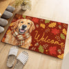 Custom Photo Home Decor Decorative Mat - Personalized  Christmas Birthday Gifts For Dog Cat Lovers, Dog Dad And Mom, Cat Owners - Leave With A Wag