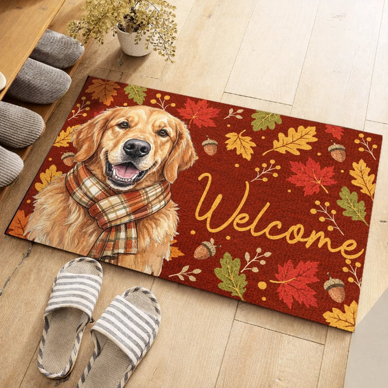 Custom Photo Home Decor Decorative Mat - Personalized  Christmas Birthday Gifts For Dog Cat Lovers, Dog Dad And Mom, Cat Owners - Leave With A Wag