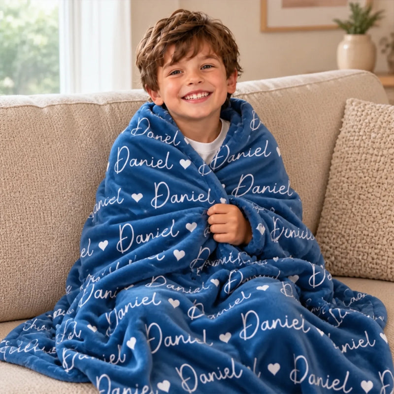 Custom Blanket - Personalized Birthday Gifts For Mom, Dad, Brother, Sister - Wrapped In Lots Of Love