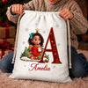 Custom Photo Drawstring Gift Bag - Personalized Christmas Birthday Gifts For Mom, Dad, Brother, Sister - Merry Family Moments