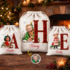 Custom Photo Drawstring Gift Bag - Personalized Christmas Birthday Gifts For Mom, Dad, Brother, Sister - Merry Family Moments