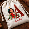 Custom Photo Drawstring Gift Bag - Personalized Christmas Birthday Gifts For Mom, Dad, Brother, Sister - Merry Family Moments