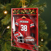 Custom America Football Acrylic Ornament - Personalized Christmas Birthday Gifts For America Football Lovers, Sports Fans, Sports Lovers - Game Day Spirit Lives Here