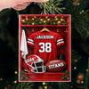 Custom America Football Acrylic Ornament - Personalized Christmas Birthday Gifts For America Football Lovers, Sports Fans, Sports Lovers - Game Day Spirit Lives Here