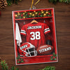 Custom America Football Acrylic Ornament - Personalized Christmas Birthday Gifts For America Football Lovers, Sports Fans, Sports Lovers - Game Day Spirit Lives Here