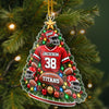 Custom America Football Acrylic Ornament - Personalized Christmas Birthday Gifts For America Football Lovers, Sports Fans, Sports Lovers - Always Ready For Game Day