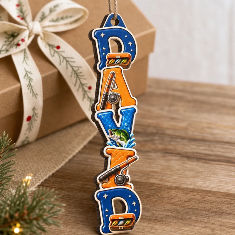 Custom Letter Wooden Ornament - Personalized Christmas Birthday Gifts For Mom, Dad, Brother, Sister, Kids, Sports Fans, Sports Lovers - A Little Loud, A Lot Of Love