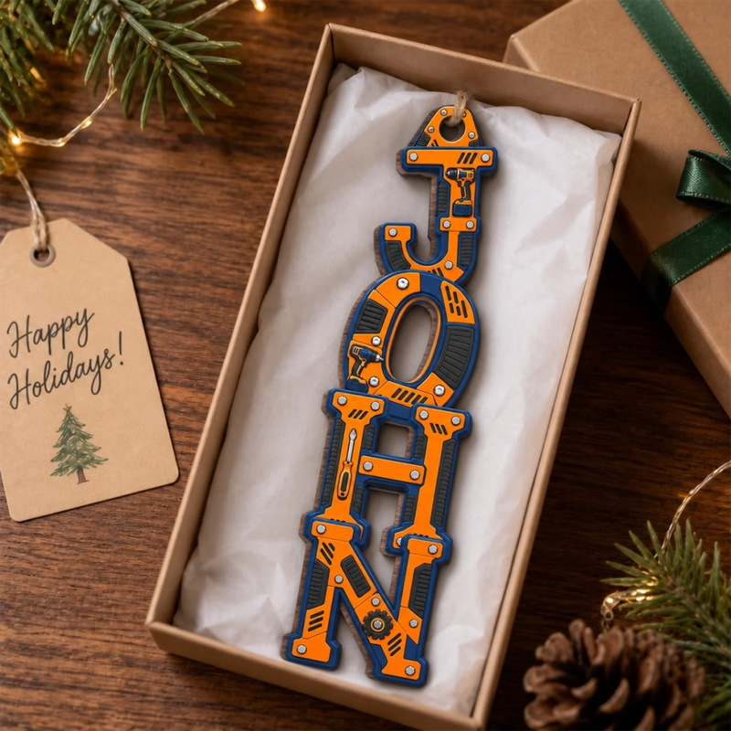 Custom Letter Wooden Ornament - Personalized Christmas Birthday Gifts For Mom, Dad, Brother, Sister, Kids, Sports Fans, Sports Lovers - A Little Loud, A Lot Of Love