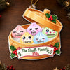 Custom Dumpling Squishy Acrylic Ornament - Personalized Christmas Birthday Gifts For Mom, Dad, Brother, Sister - Together For Christmas