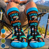 Custom Crew Socks - Personalized Birthday Fishing Gifts For Fisherman, Husband, Son, Grandson, Brother, Grandpa, Dad, Yourself - Just One More Cast Today