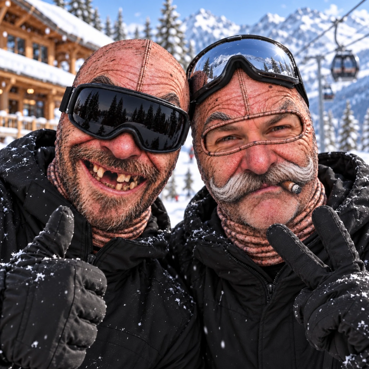 Funny Born For The Slopes Ski Mask