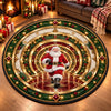 Custom Quilted Round Mat - Personalized Christmas Birthday Gifts For Mom, Dad, Brother, Sister - Merry Moments Together