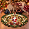 Custom Quilted Round Mat - Personalized Christmas Birthday Gifts For Mom, Dad, Brother, Sister - Merry Moments Together
