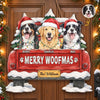 Custom Photo Wood Sign - Personalized Christmas Birthday Gifts For Dog Cat Lovers, Dog Dad And Mom, Cat Owners - Holiday Crew On Duty