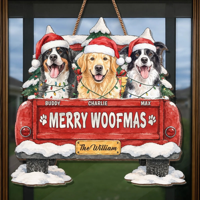 Custom Photo Wood Sign - Personalized Christmas Birthday Gifts For Dog Cat Lovers, Dog Dad And Mom, Cat Owners - Holiday Crew On Duty