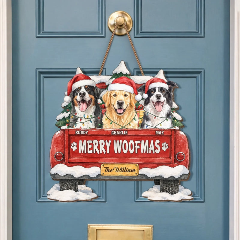 Custom Photo Wood Sign - Personalized Christmas Birthday Gifts For Dog Cat Lovers, Dog Dad And Mom, Cat Owners - Holiday Crew On Duty