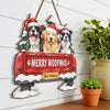 Custom Photo Wood Sign - Personalized Christmas Birthday Gifts For Dog Cat Lovers, Dog Dad And Mom, Cat Owners - Holiday Crew On Duty