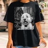 Custom Photo Funny Dog Selfie With Bigfoot Sasquatch Comfort T-Shirt - Personalized Birthday Gifts For Dog Cat Lovers, Dog Dad And Mom, Cat Owners - Bigfoot Spotted With Paws