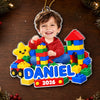 Custom Photo Building Block Acrylic Ornament - Personalized Christmas Birthday Gifts For Kids - Made to Build Happy Moments