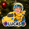 Custom Photo Acrylic Ornament - Personalized Christmas Birthday Gifts For Kids - Fast Lane Ahead