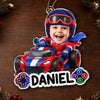 Custom Photo Acrylic Ornament - Personalized Christmas Birthday Gifts For Kids - Fast Lane Ahead