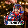 Custom Photo Acrylic Ornament - Personalized Christmas Birthday Gifts For Kids - Fast Lane Ahead