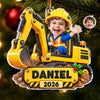 Custom Photo Acrylic Ornament - Personalized Christmas Birthday Gifts For Kids - Big Builds Ahead
