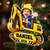 Custom Photo Acrylic Ornament - Personalized Christmas Birthday Gifts For Kids - Big Builds Ahead
