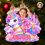 Custom Photo Acrylic Ornament - Personalized Christmas Birthday Gifts For Kids - Sparkle Into A Fairytale