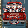 Custom Wood Sign - Personalized America 250th Anniversary Christmas Gifts For Grandma, Grandpa - Jolly Holiday Crew