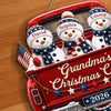 Custom Wood Sign - Personalized America 250th Anniversary Christmas Gifts For Grandma, Grandpa - Jolly Holiday Crew